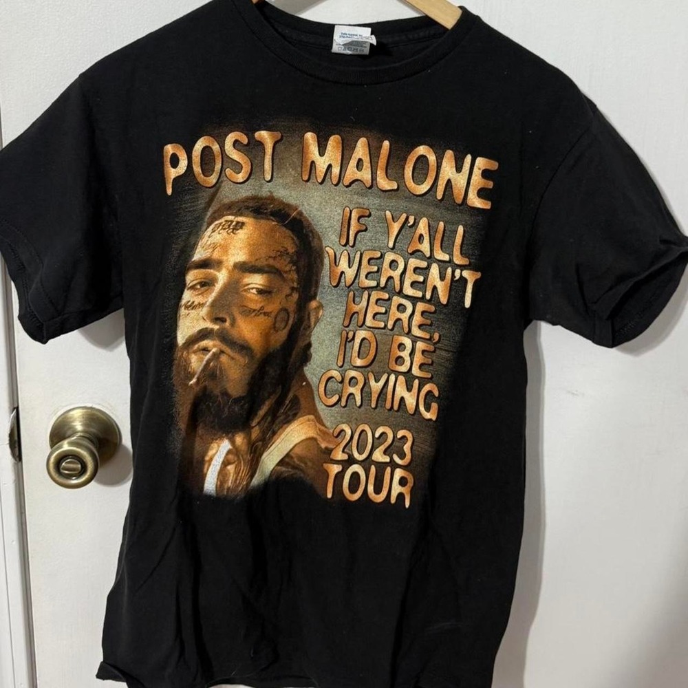 Black Post Malone 2023 tour‎ tee